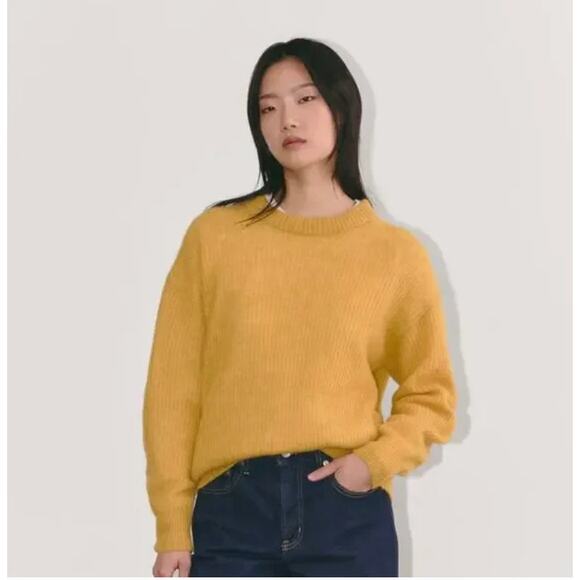 Everlane Sweaters - Everlane Cocoon Crew Alpaca Wool Blend Knit Golden Yellow Sweater Size S Casual